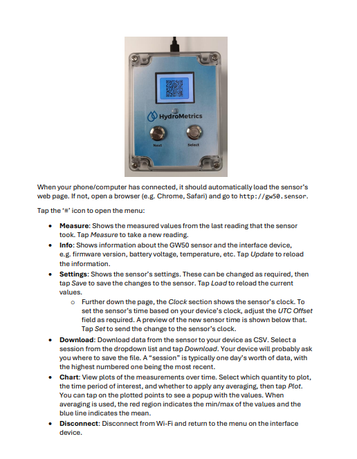 HydroMetrics GW50™ Portable Optical Nitrate Meter for Field Use